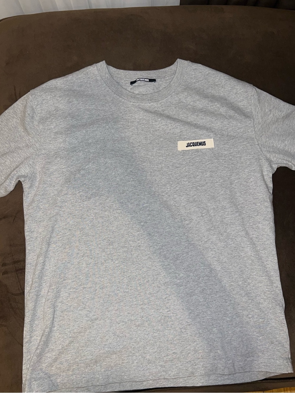 Jacquemus Men's Heather Gray Logo Crewneck T-Shirt
